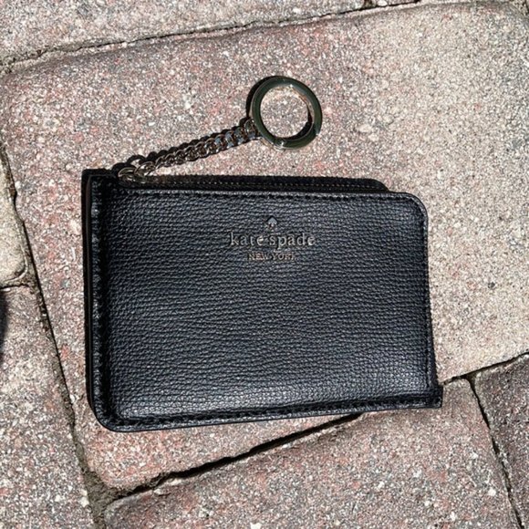 Kate Spade Darcy Medium L-Zip Card Holder Black - Picture 12 of 16